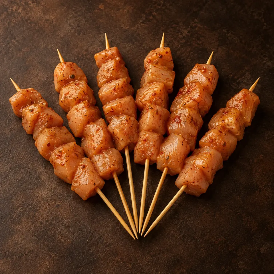 Brochettes de blanc